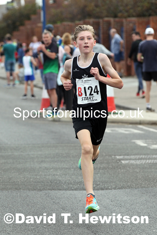 Mens under-17s 2021 Northern 6 and 4 Stage and Young Athletes Road Relays, Redcar. Photo: David T. Hewitson/Sports for All Pics